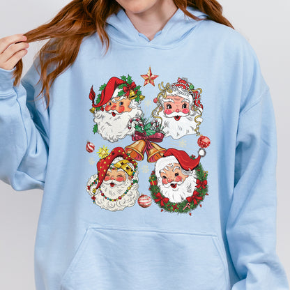 Vintage Santa Claus Retro Christmas Hoodie