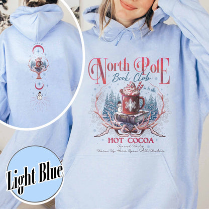 Book Lovers Christmas Hoodie, North Pole Book Club Hoodie, Gift for Librarian