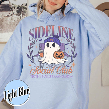 Custom Game Day Social Club Football Hoodie, Personalized Sideline Social Club Football Hoodie