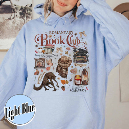 Bookish Hoodie, Romantasy Reader Book Club Hoodie, Fall Love With Reading Hoodie