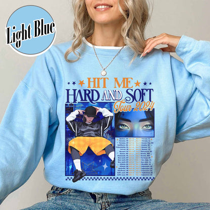 Music Tour Sweatshirt, Hit Me Hard and Soft Sweatshirt, BOAF Sweatshirt, Gift for Her, Women Sweatshirt
