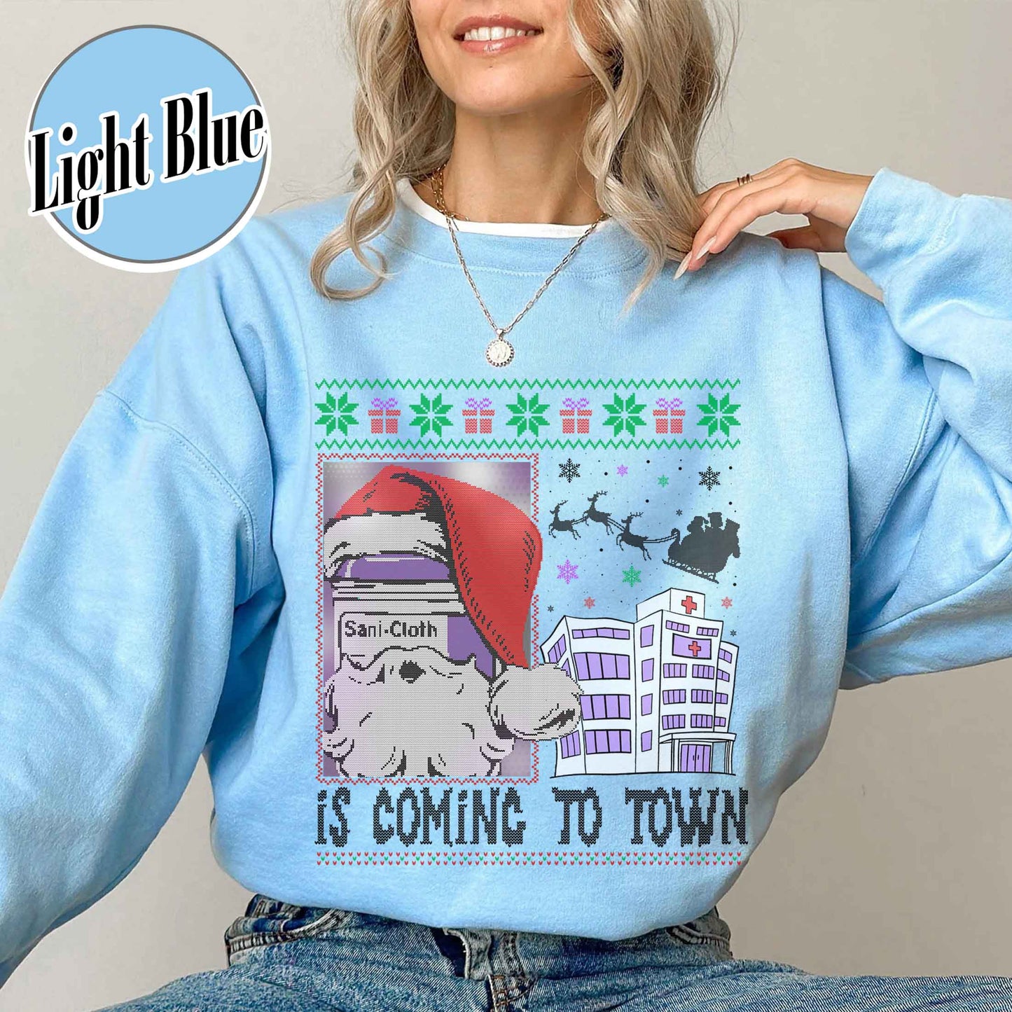 Nurse Christmas Sweatshirt, Funny Nurse Christmas Sweatshirt, Medical Assistant Sweatshirt, Is Coming to Town, CMA Sweatshirt, CMA Gifts, Medical Assistant Gift