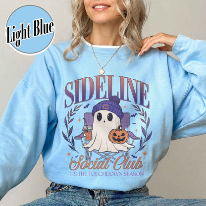 Custom Game Day Social Club Football Sweatshirt, Personalized Sideline Social Club Football Sweatshirt