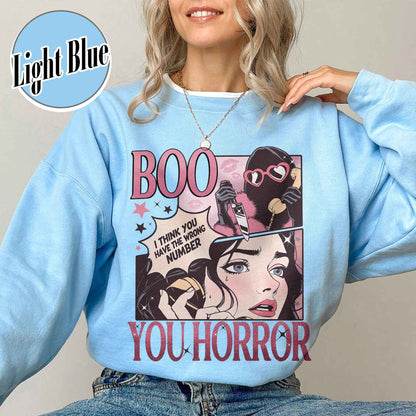 Halloween Sweatshirt, Boo Your Horror Halloween Sweatshirt, Horror Sweatshirts, Halloween Gift, Stay Spooky Sweatshirt