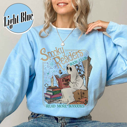 Bookish Sweatshirt, Acotar Ghost Sweatshirt, Book loverHalloween Sweatshirt, Spooky Ghost Skeleton Sweatshirt