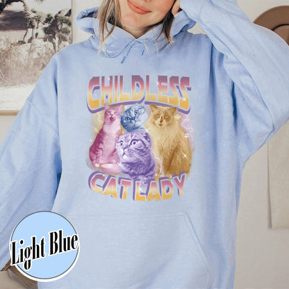 Election Hoodie, Childless Cat Lady Custom Bootleg 2024 Hoodie, Madame President Hoodie