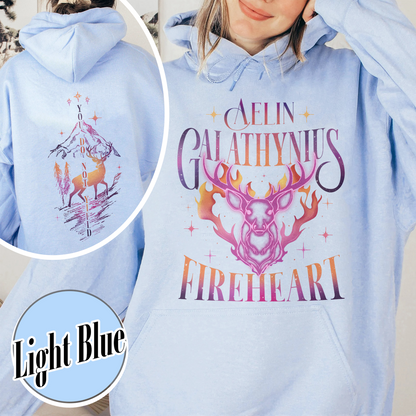 Fireheart Queen Aelin Hoodie, Terrasen to Whatever End Fireheart, You Do Not Yield Hoodie, TOG Hoodie