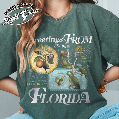 Florida!!! Comfort Colors® Shirt, Palm Beach Shirt, Girls Trip Tshirt, Trendy Summer Shirt, Ttpd Shirt, Tropical Aesthetic Swiftie Gift