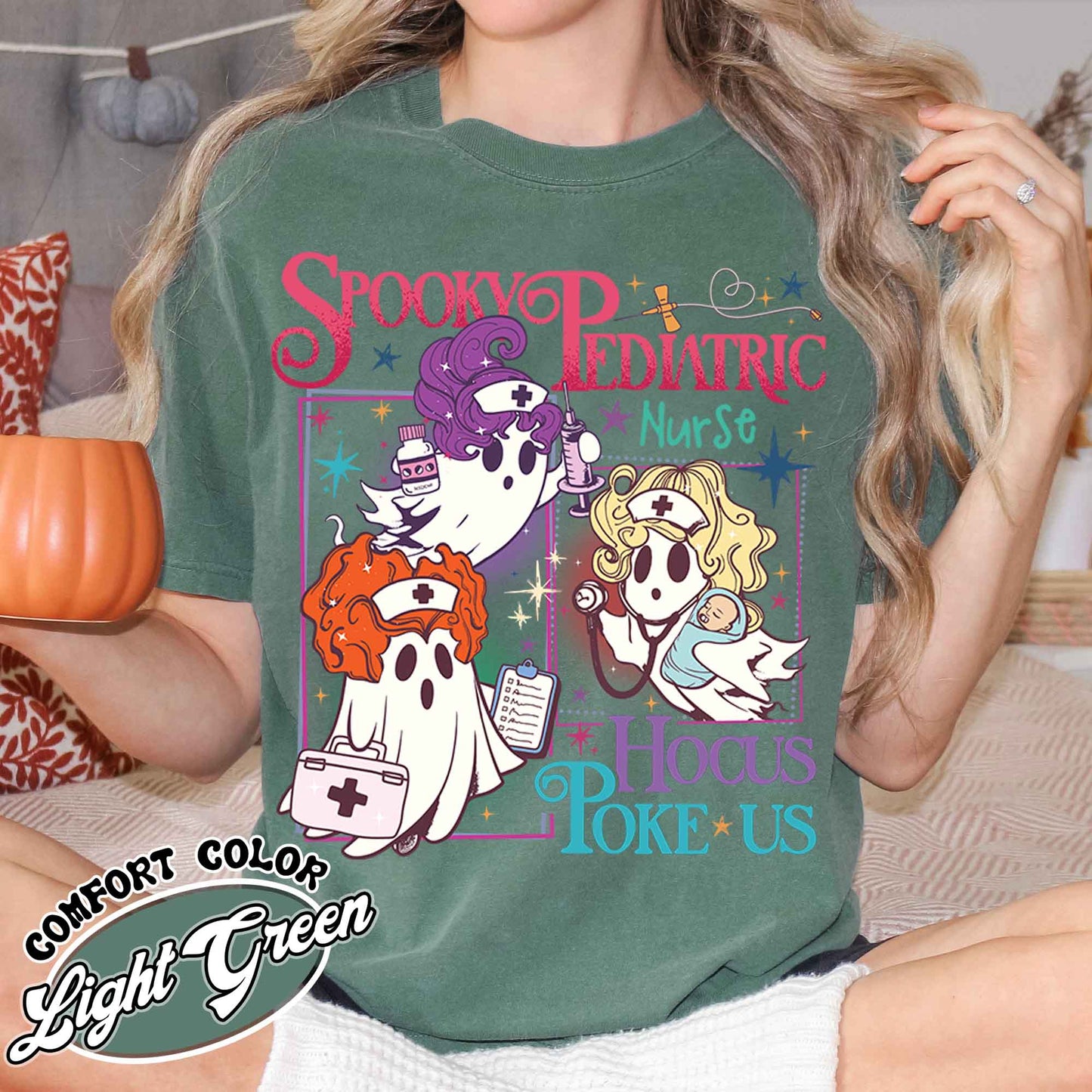 Hocus Poke Us Shirt, Hocus Poke-Us Witch Nurse Halloween Shirt, Spooky Pediatric Nurse Shirt, PEDs Nurse Shirt, Halloween PEDs Nurse Shirt