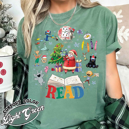 Read Children’s Books Teacher T-Shirt, Christmas Teacher Shirt, Christmas Gift for Teacher, Teaching Tee, Teachers Day, Teachers Life Shirt