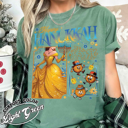 Happy Hanukkah Comfort Color Shirt, Menorah Shirt, Hanukah Menorah Dreidel Shirt, Happy Hannukah Merry Christmas Shirt, Chanukah Shirt, Jewish Holiday Shirt