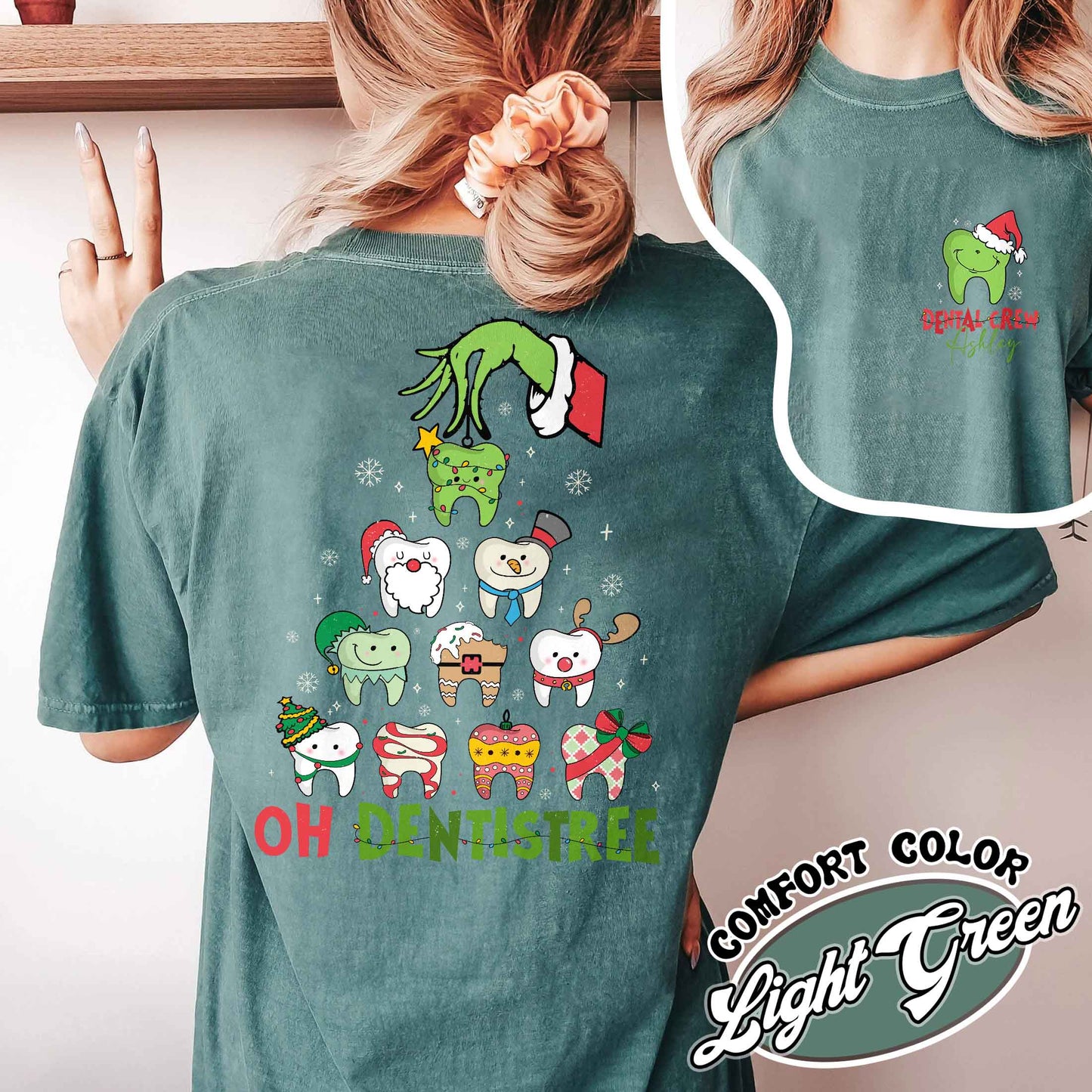 Dental Christmas Tree Shirt,Funny Christmas Teeth Shirt,Funny Christmas Teeth,Christmas Teeth Dentist Shirt,Gift For Dentist On Christmas