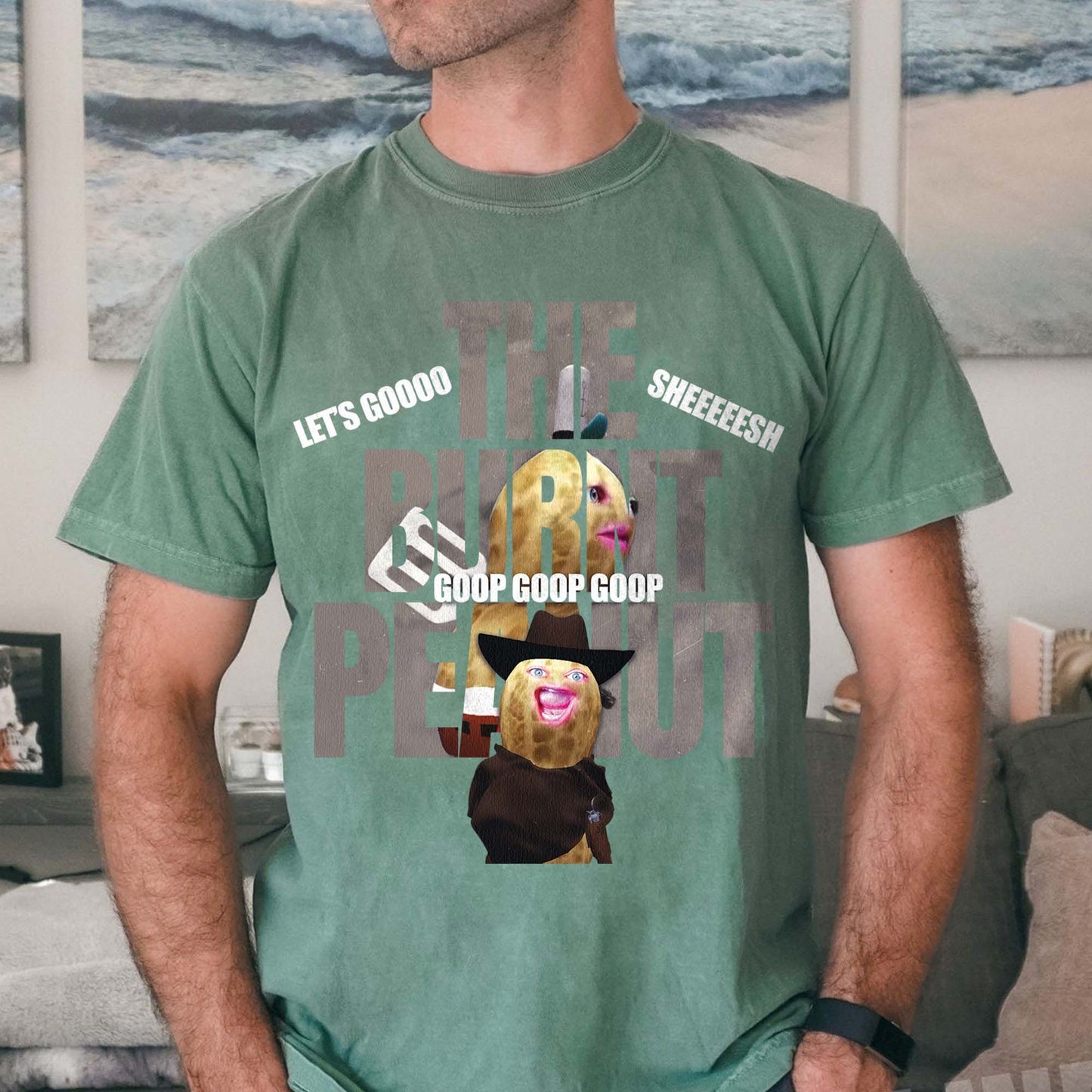 Funny The Burnt Peanut GOOP Homage, Peanut GOOP Bungulator 90s Bootleg, Internet Viral Meme Tshirt