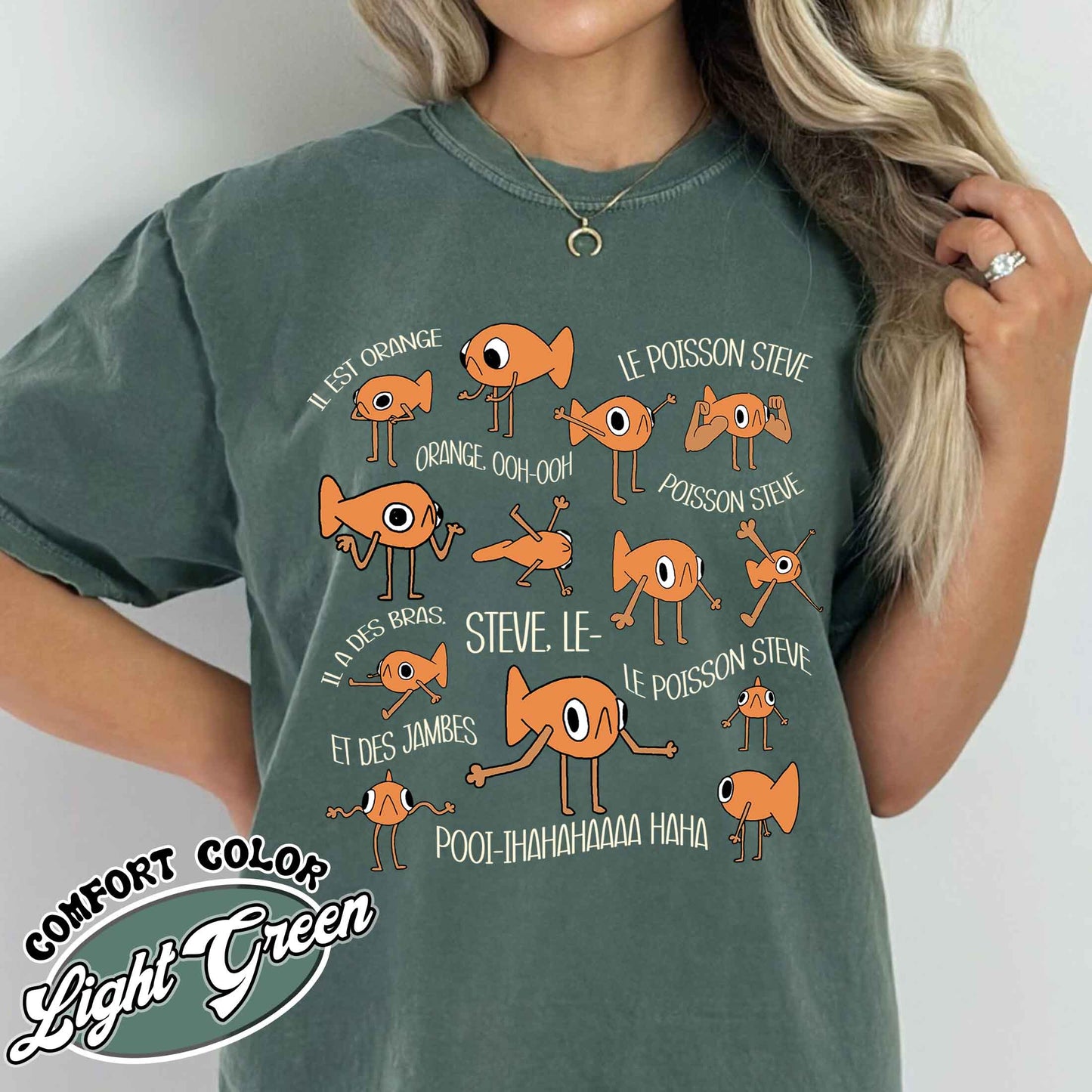 Le Poisson Steve Comfort Colors T Shirt, Funny Meme t shirt, Viral Meme Tiktok Tshirt