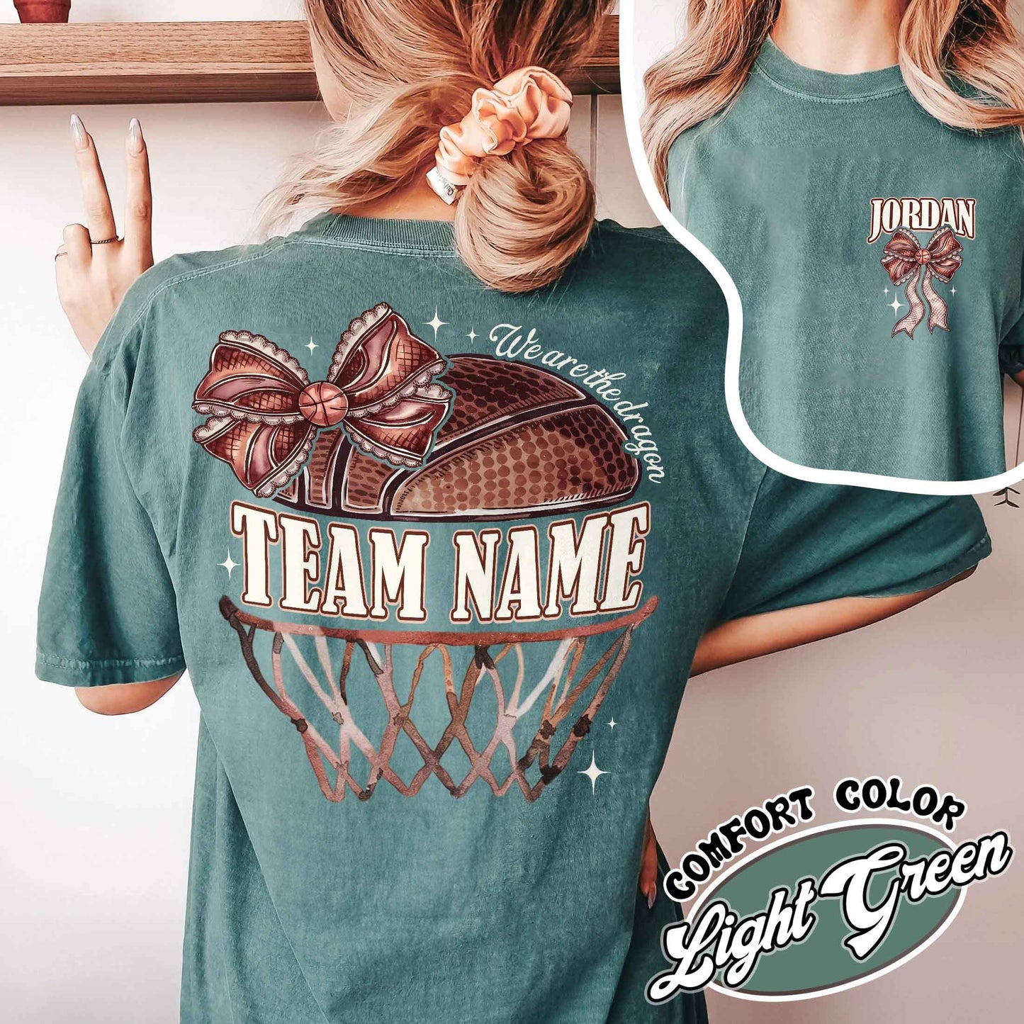 Custom Basketball Mom Shirt, Personalized Basketball Shirt, Game Day Basketball Shirt, Girl Basketball Shirt, Custom Team Basketball Shirt