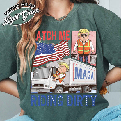 Trump Garbage Man in Trash Truck Shirt, Republican Shirt, Trump Supporter Shirt, MAGA, Daddy’s Home Shirt, Trump 2024 T-Shirt, Garbage Team Shirt