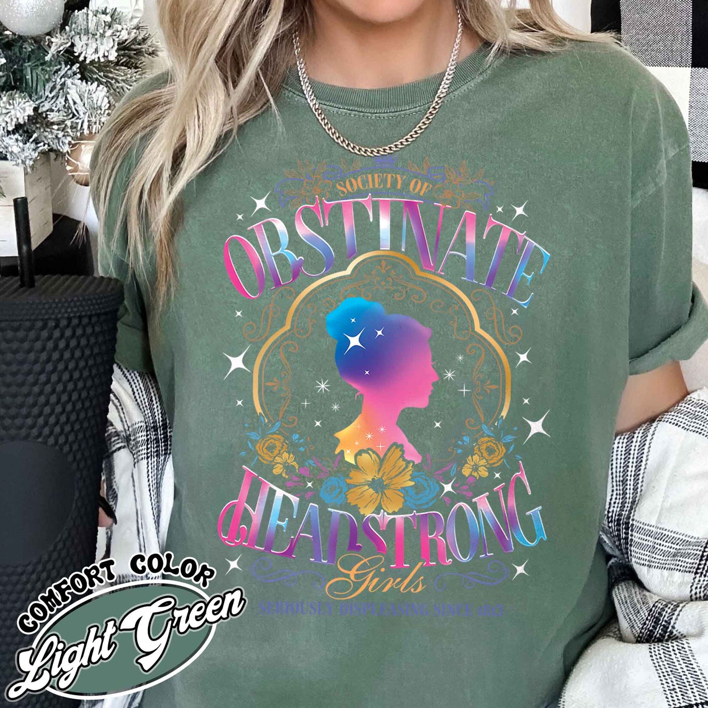 Society of Obstinate Headstrong Girls Shirt, Pride and Prejudice Shirt, Strong Girl Shirt, Feminist Shirt, Book Lover Gift, Power Girl Head Shirt