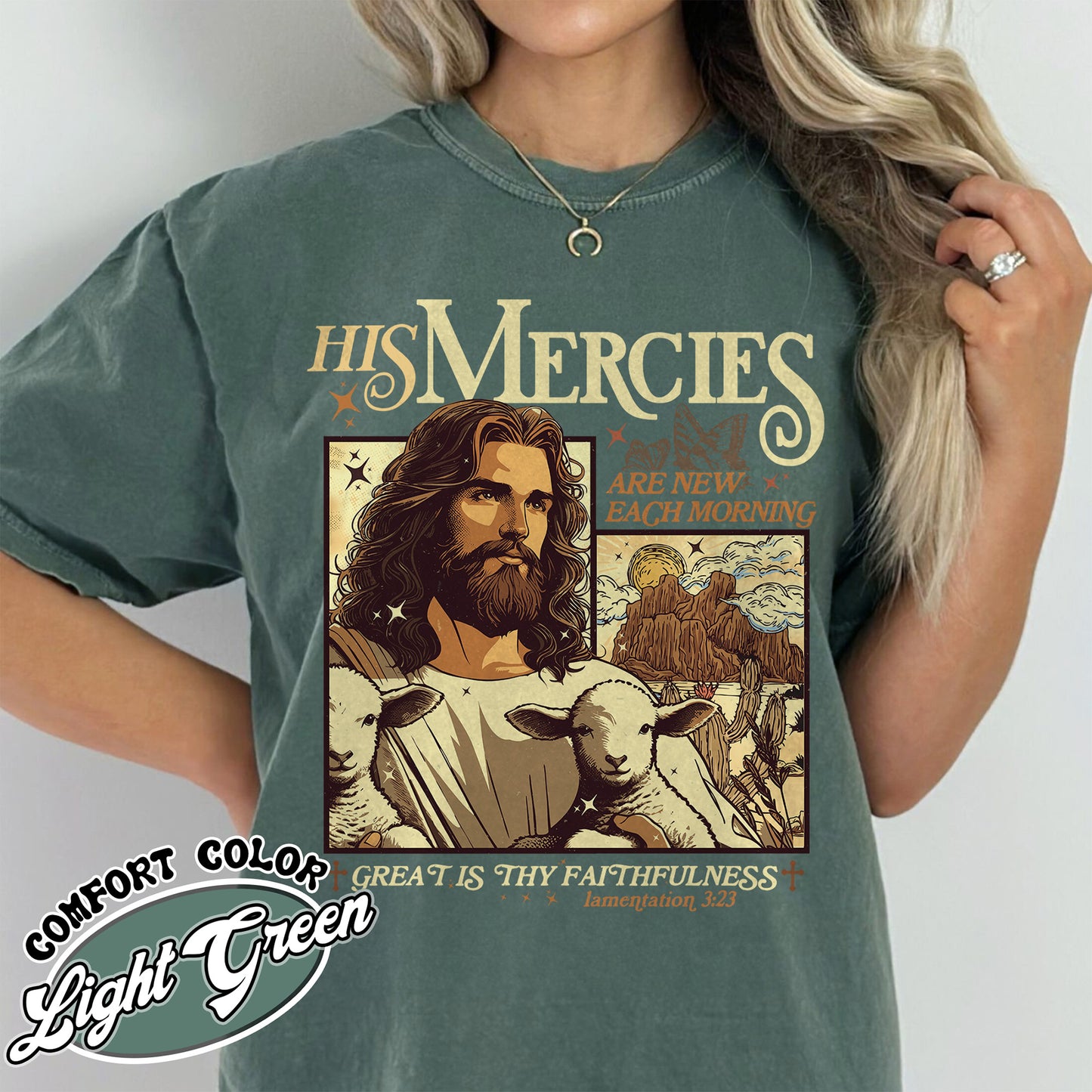 His Mercies Are New Everyday Shirt, Christian Shirt, Bible Verse Shirt, His Mercies Are New Each Morning Shirt, Jesus Apparel Faith Based Shirt