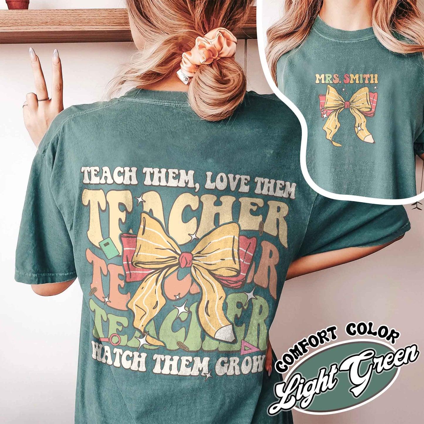 Customized Teacher Shirt, Back to School Shirt, Teacher Gifts, Teacher Custom Name Shirt, Teacher Team, Teacher Teach Team Love Them Shirt