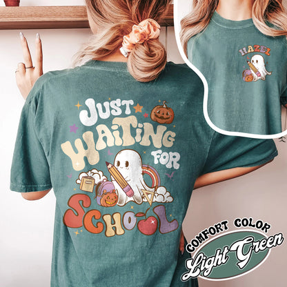 Waiting For Comfort Colors Shirt, Custom Halloween Teacher Shirts, Cute Ghost Teacher Halloween Shirt, Spooky Teacher Shirt, Spooky Season Shirt