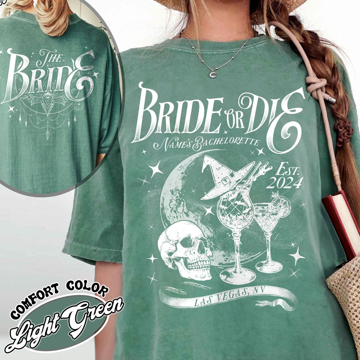 Bride or Die Shirts, ’til Death Do Us Party, Personalized Bachelorette Shirt, Witchy Bachelorette Shirt, Halloween Bachelorette Party Shirts