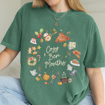 Cozy Ber Months Shirt, Fall Winter Seasonal Tee, Autumn Halloween Thanksgiving Christmas Top Tshirt