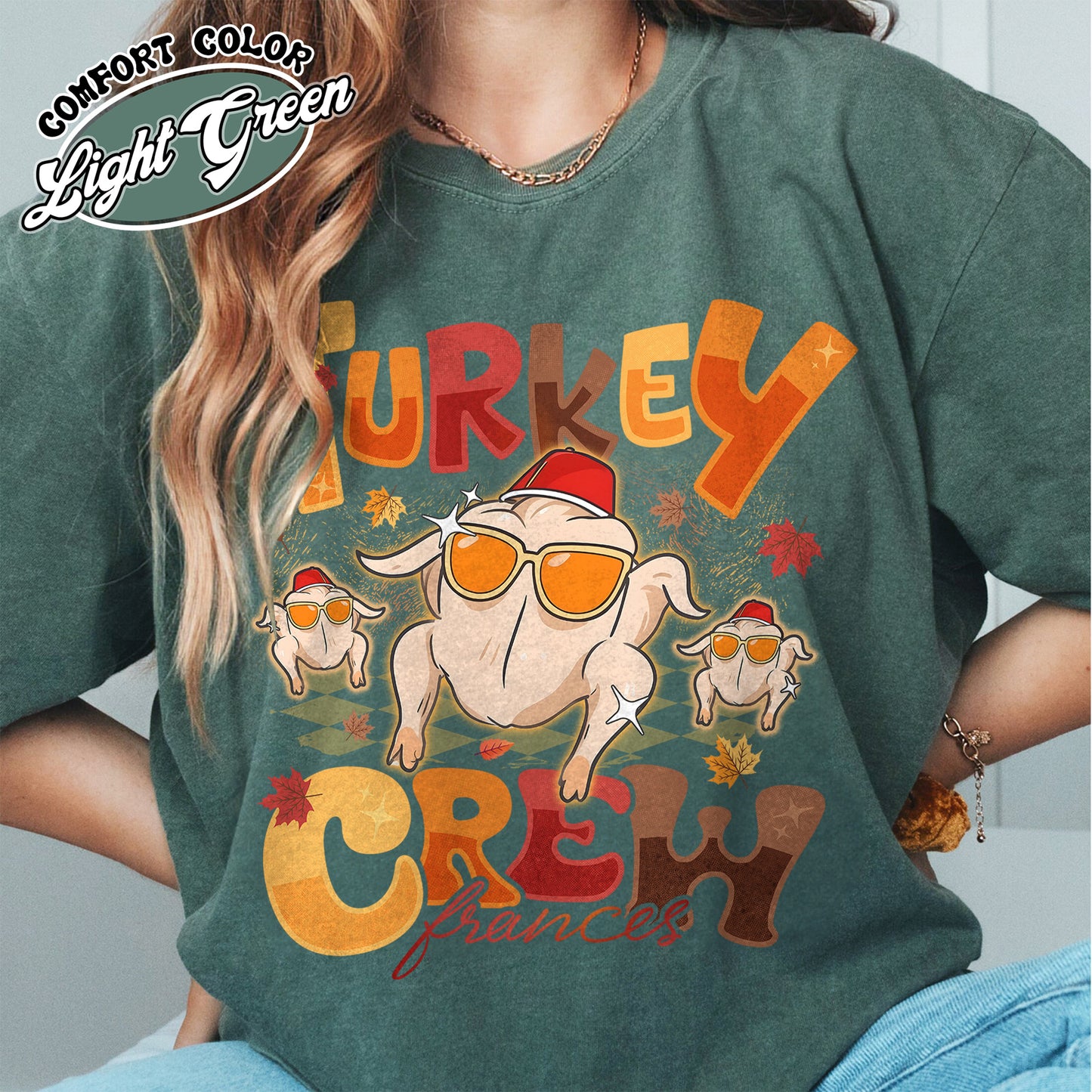 Turkey Crew Tshirt, Thanksgiving Shirt, Custom Family Thanksgiving, Turkey Squad Shirt, Friendsgiving T Shirts, Personalized Thanksgiving Shirt