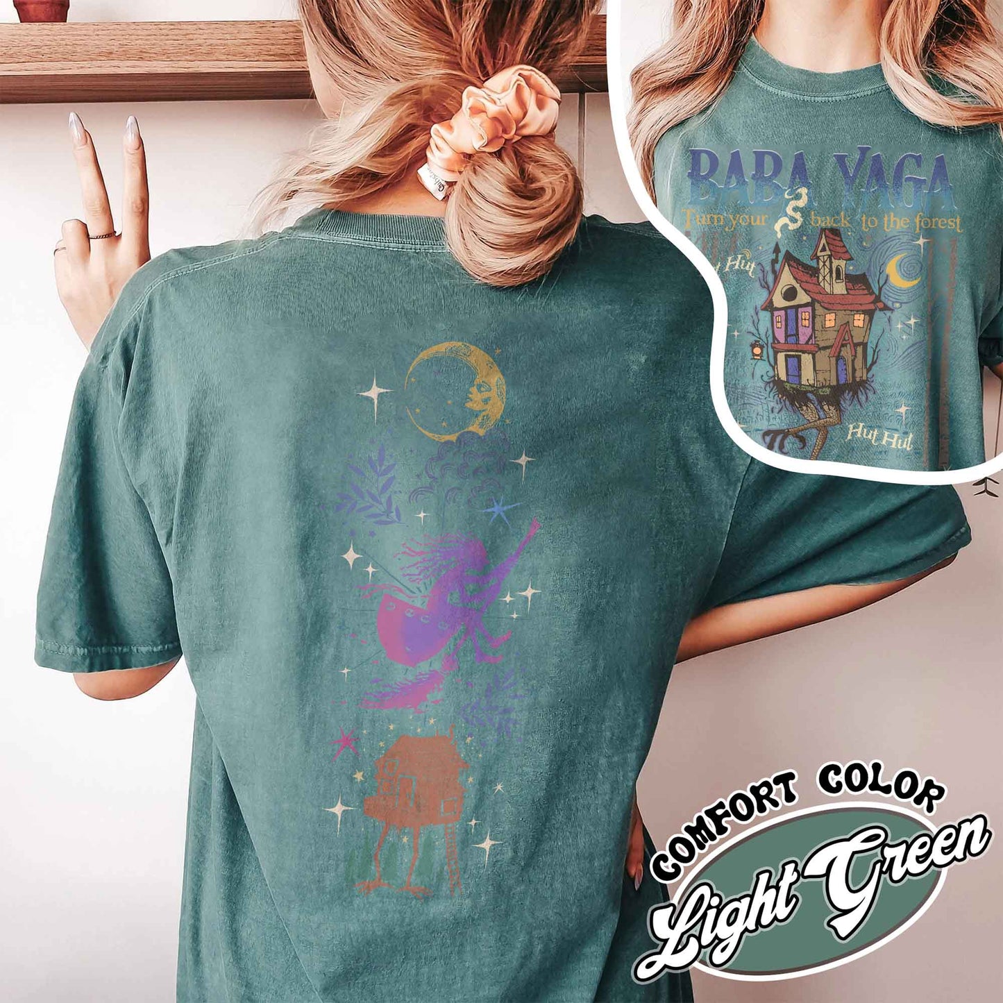 Baba Yaga Comfort Color Shirt, Baba Yaga House Shirt, I Still Read Fairy Tales, Fairy Tale Comfort Color Shirt, Baba Yaga Hut, Warm Slavic Folklore Graphic Shirt for Witches