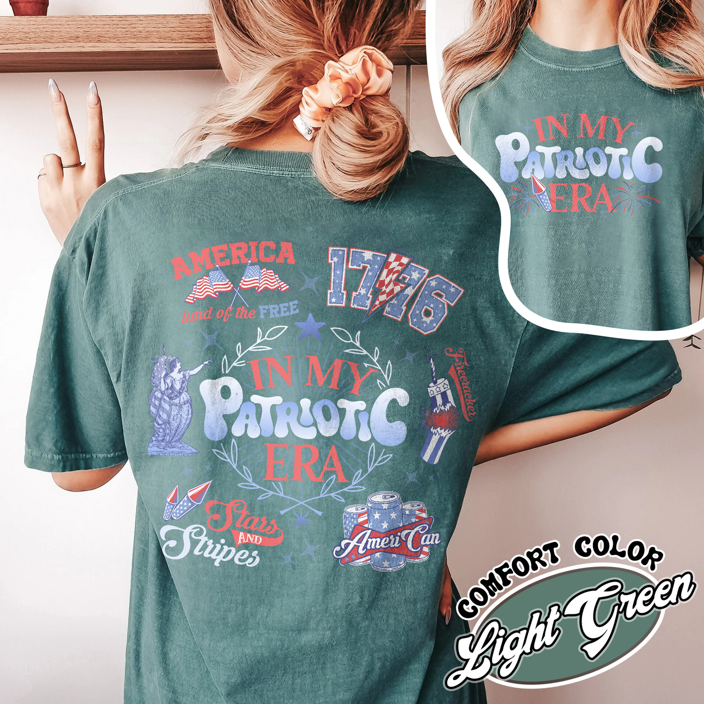 Patriotic Comfort Colors Shirt, America Retro Shirt, Red White And Blue, Independence Day Tee, Usa Flag, 4th Of July Shirt, Fourth Of July Shirt