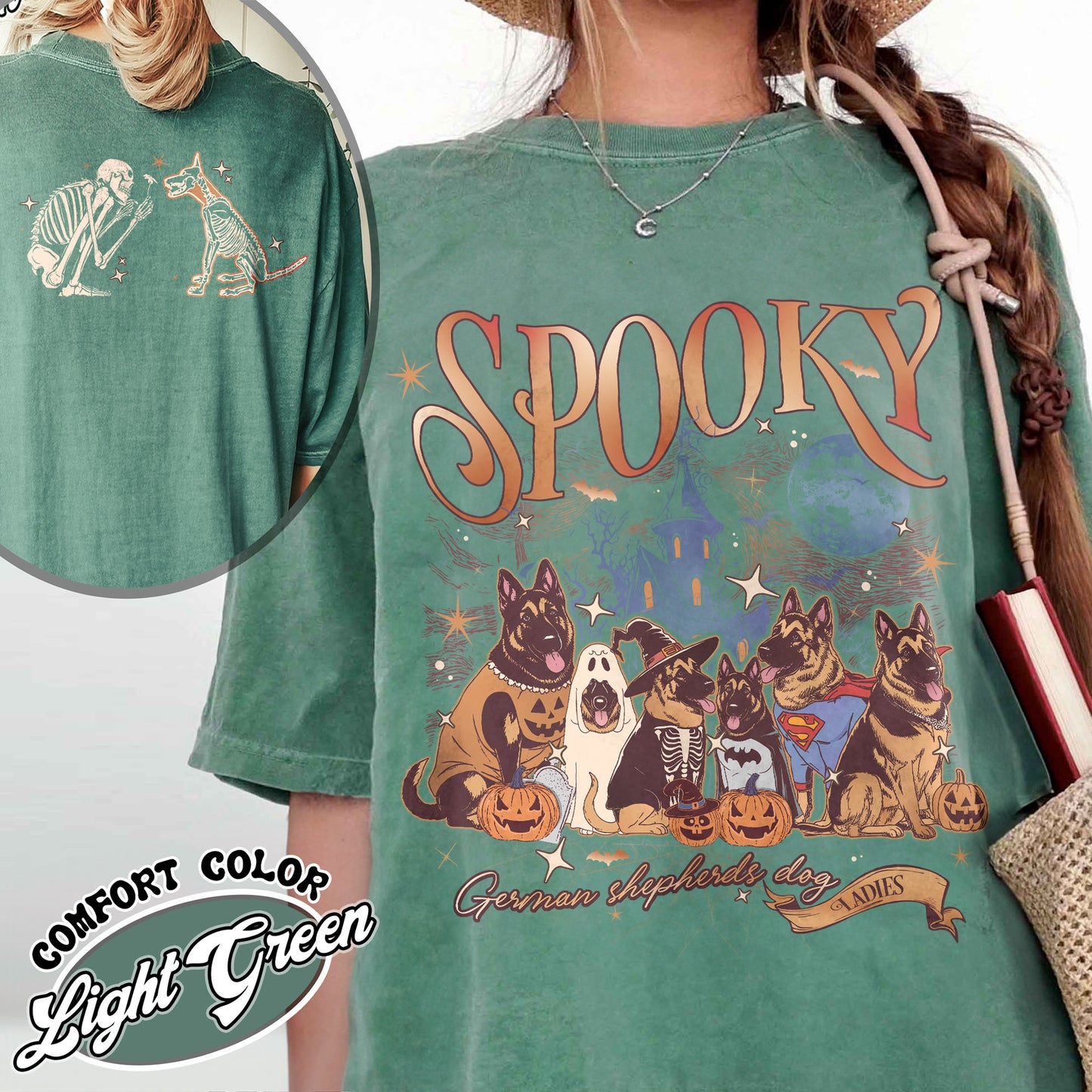 Spooky Dog Mom Shirt, Trick or Treat Ghost Dogs Shirt, Trick or Treat Dog Shirt, Halloween Dog Boop Skeleton Shirt, Halloween Cute Dog Shirt