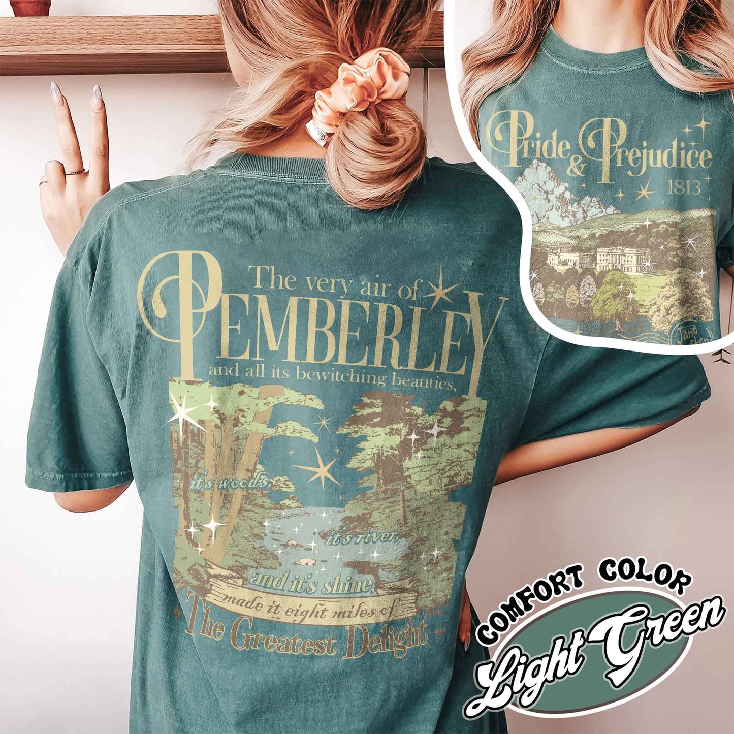 Pride and Prejudice Comfort Color shirt, Pemberley House Shirt