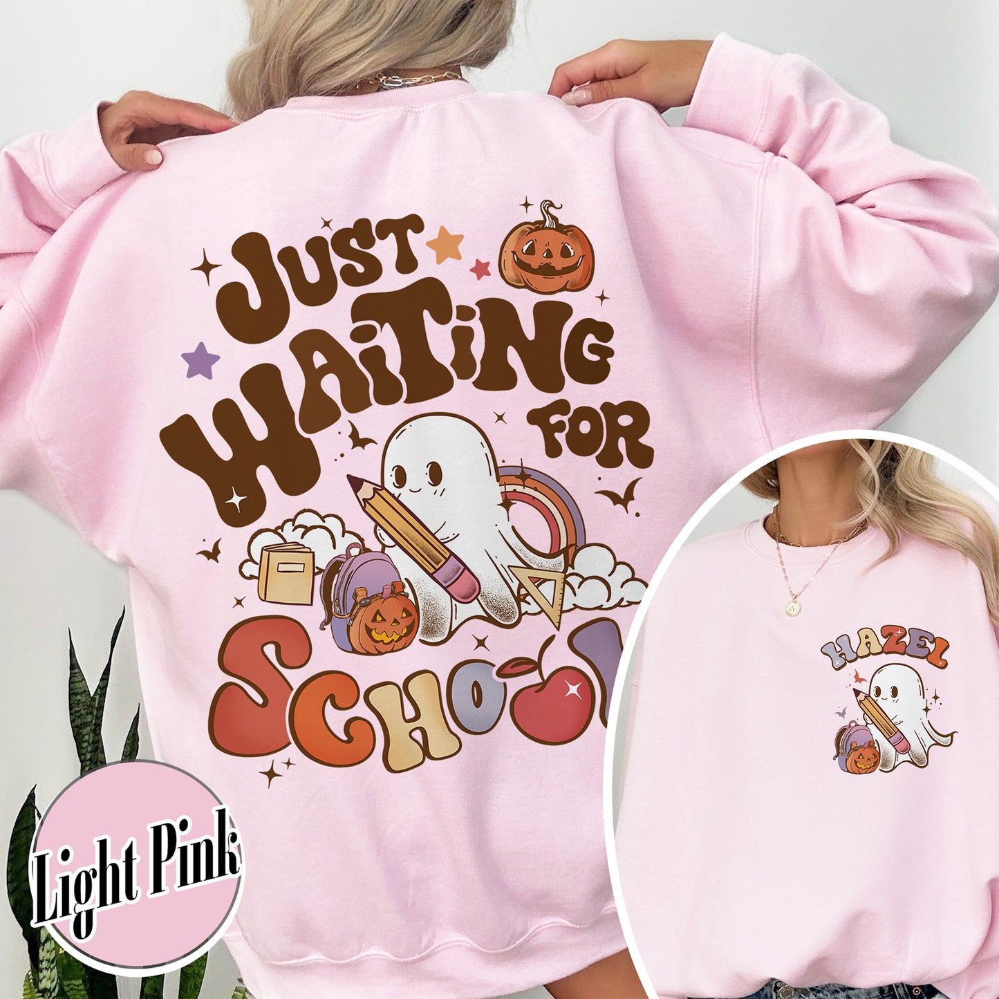Halloween Sweatshirt, Waiting for Back to School Sweatshirt, Custom Halloween Teacher Sweatshirt