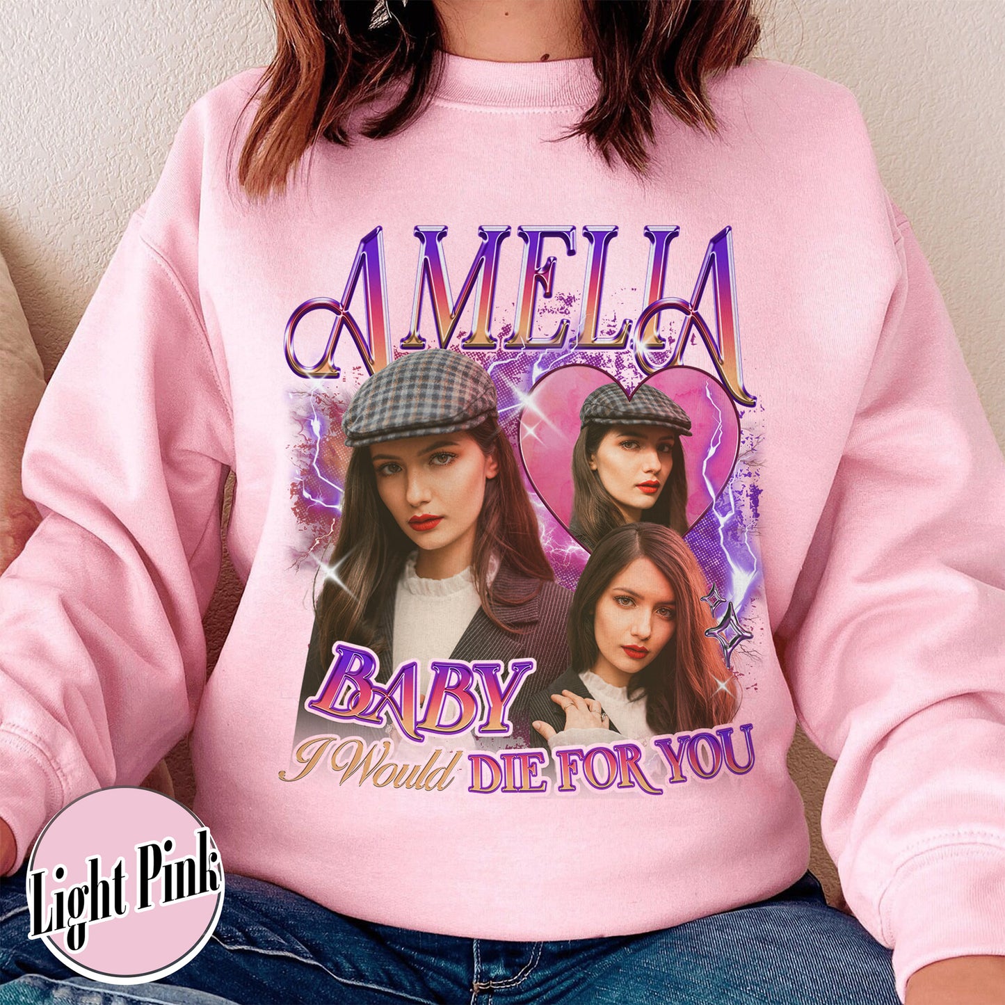 Custom Girlfriend Photo Sweatshirt, Make Your Own Sweatshirt Picture, Sweatshirt With Girlfriend Face