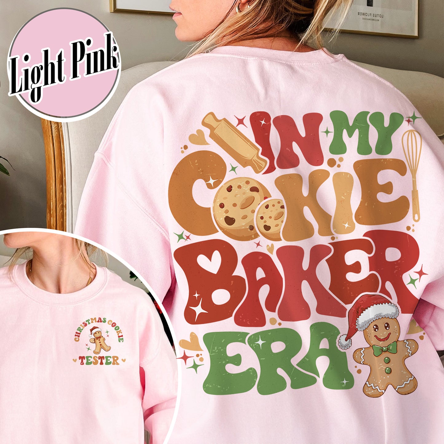 Christmas Cookie Baker and Tester Sweatshirt, Christmas Cookie Sweatshirt, Christmas Couples, Christmas Milk and Cookie, Christmas Cookie Tester Sweatshirt