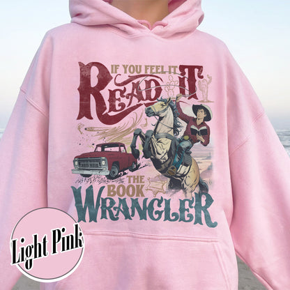 Bookish Hoodie, Book Wrangler Hoodie, Western Cowboy Hoodie, Country Bookish Hoodie