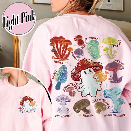 Halloween Sweatshirt, Magic Mushroom Microdose Sweatshirt, Mystical Mushroom Ghost Sweatshirt