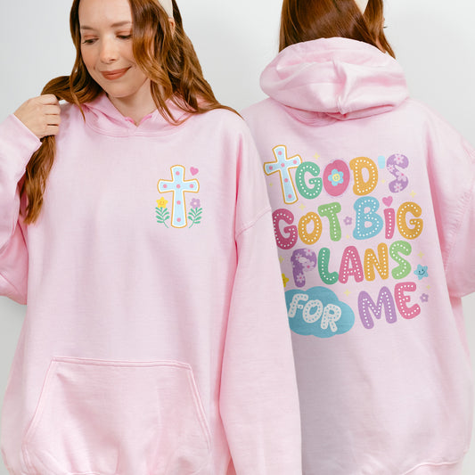 God’s Got Big Plans For Me Hoodie, Christian Kids Hoodie, Faith Graphic Hoodie, Religious Gift Hoodie