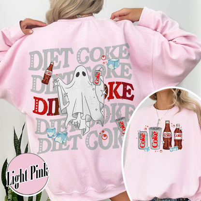 Halloweeen Ghost Sweatshirt, Diet Coke Ghost Sweatshirt, Diet Coke Teacher Sweatshirt