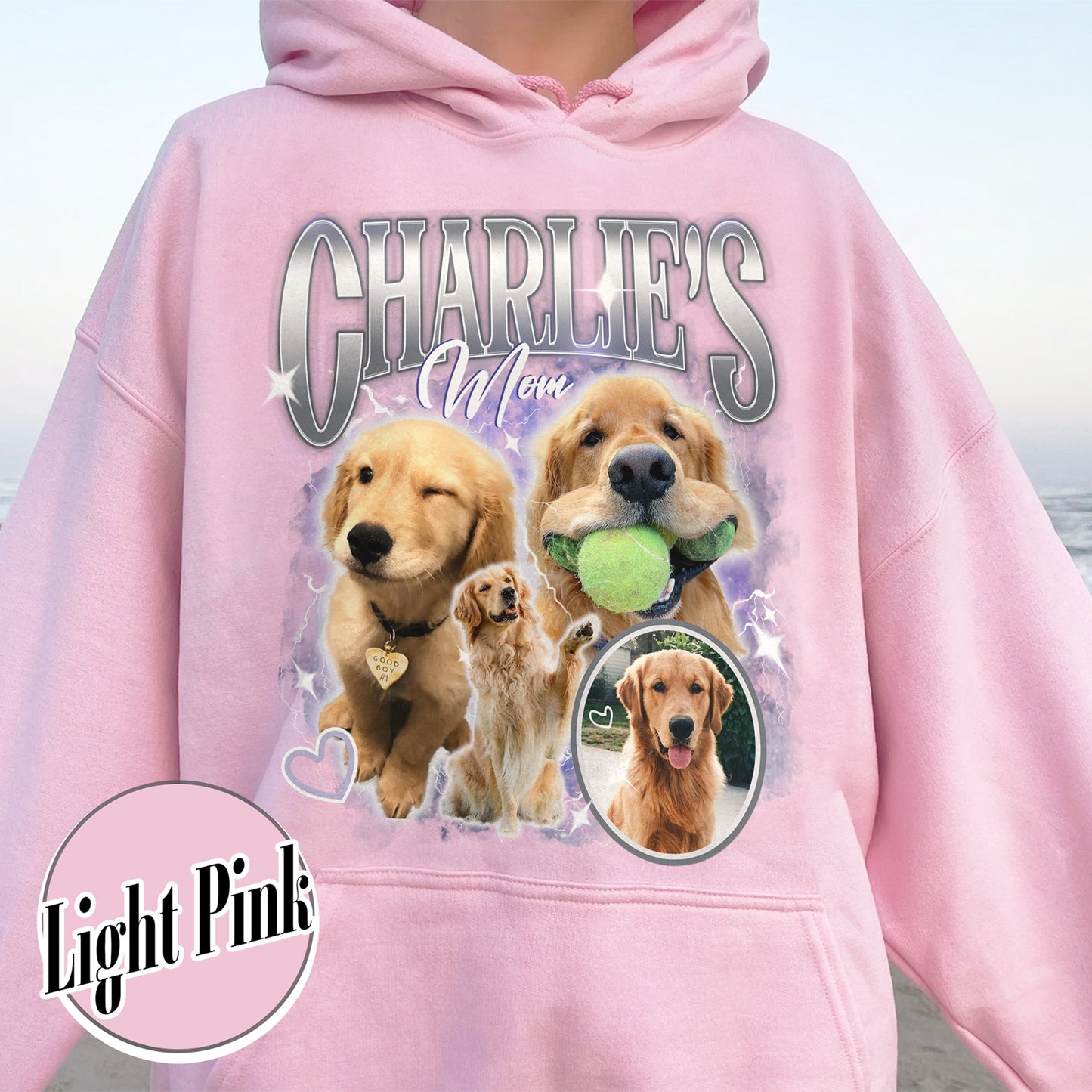 Pet Lover Hoodie, Pet Custom Vintage Washed Hoodie, Custom Dog Cat Mom Hoodie