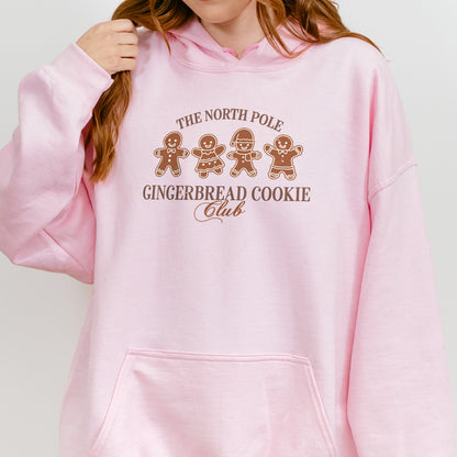 Gingerbread Cookie Club Hoodie: Vintage Holiday Hoodie