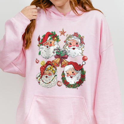 Vintage Santa Claus Retro Christmas Hoodie