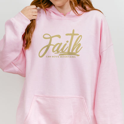 Faith Can Move Mountains Hoodie | Christian Cross Bible Verse Hoodie