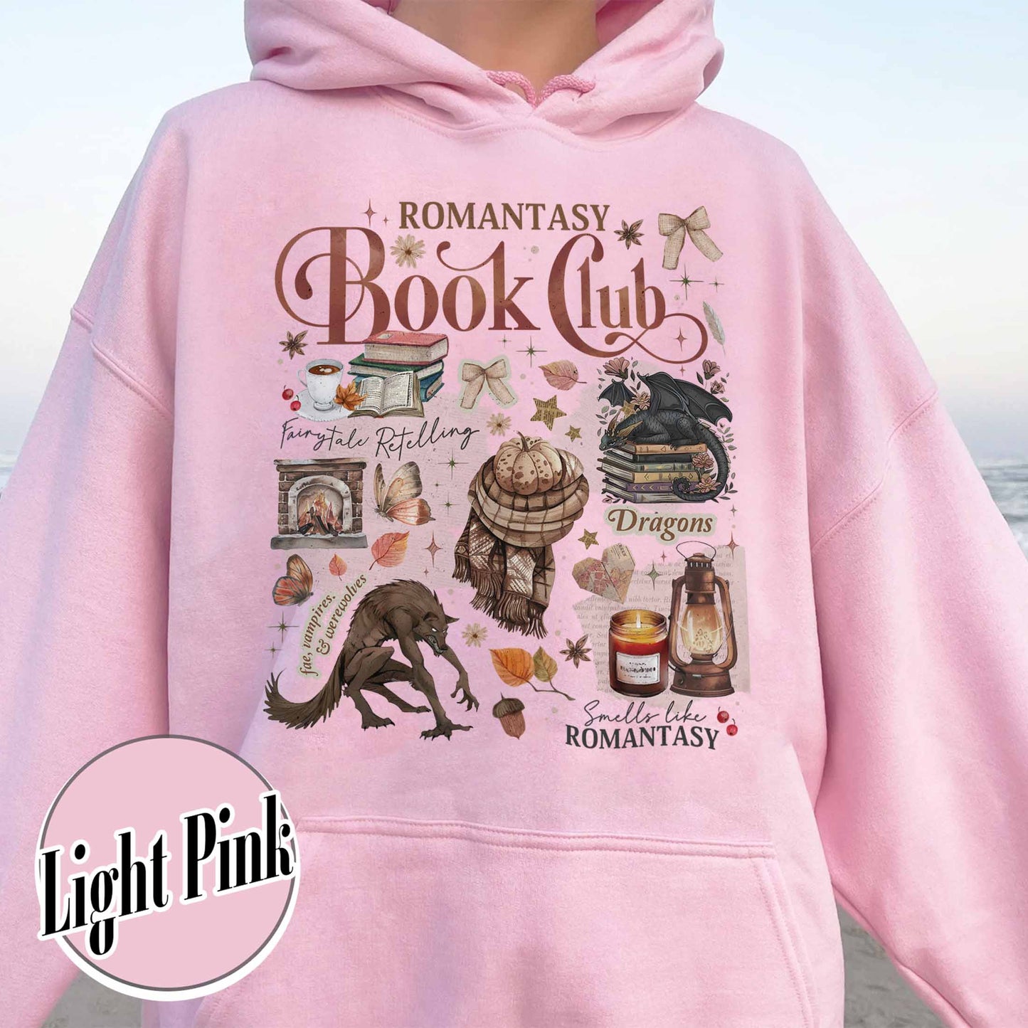 Bookish Hoodie, Romantasy Reader Book Club Hoodie, Fall Love With Reading Hoodie