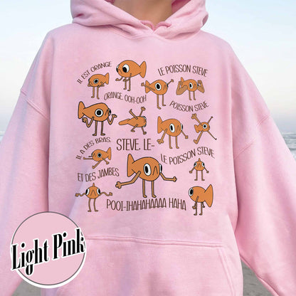 Le Poisson Steve Hoodie, Funny Meme Hoodie, Viral Meme Tiktok Hoodie