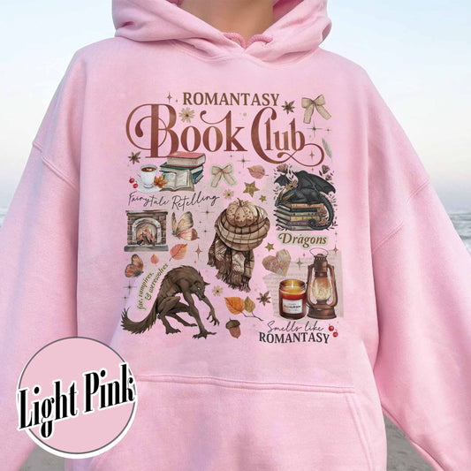 Bookish Hoodie, Romantasy Reader Book Club Hoodie, Fall Love With Reading Hoodie