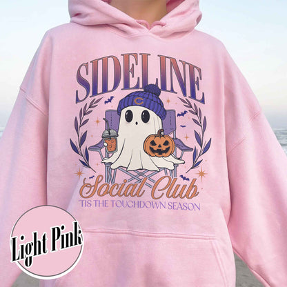 Custom Game Day Social Club Football Hoodie, Personalized Sideline Social Club Football Hoodie
