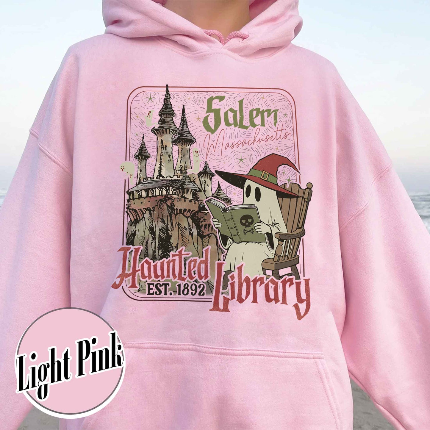 Halloween Book Lover Hoodie, the Haunted Library Hoodie, Salem Book Club Hoodie