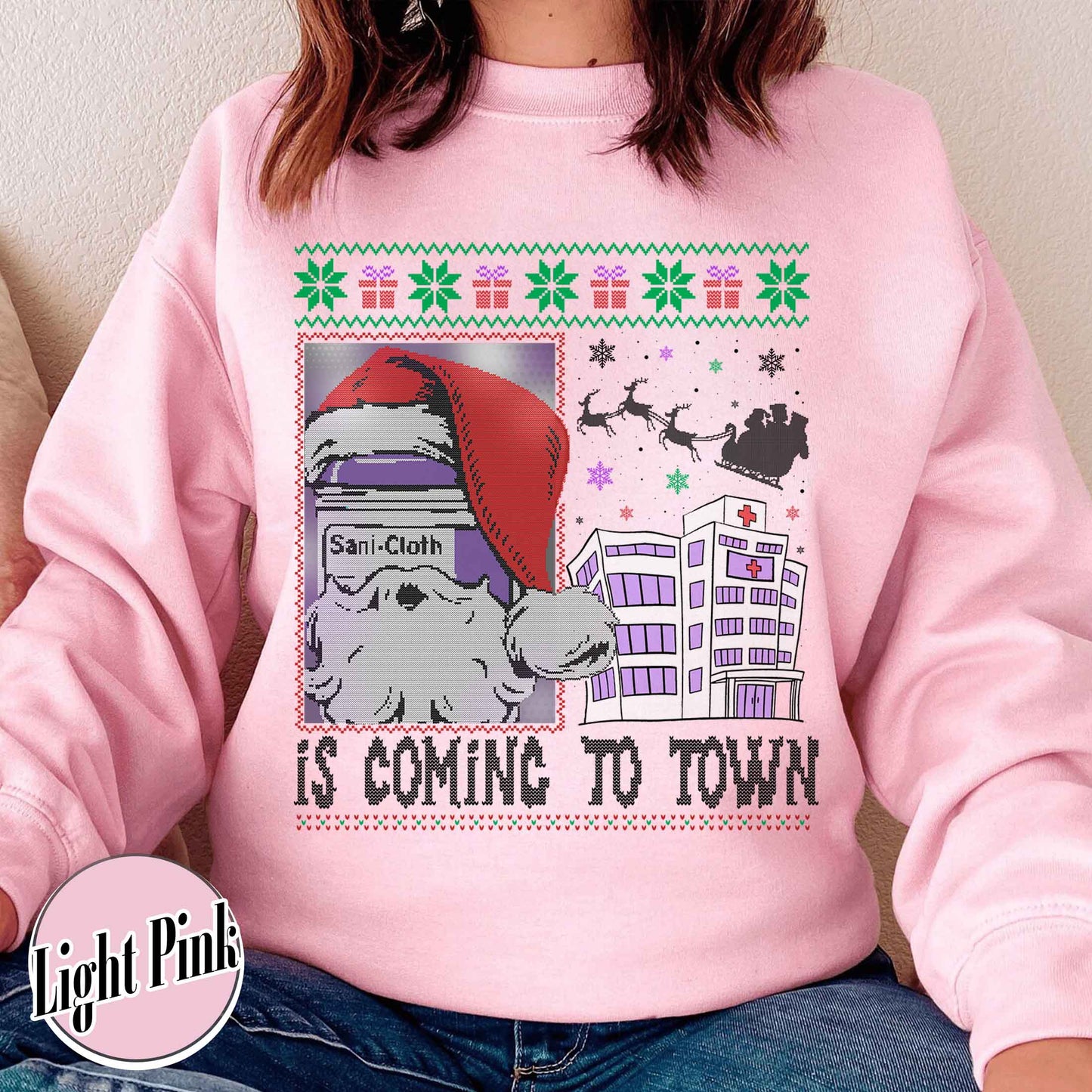 Nurse Christmas Sweatshirt, Funny Nurse Christmas Sweatshirt, Medical Assistant Sweatshirt, Is Coming to Town, CMA Sweatshirt, CMA Gifts, Medical Assistant Gift