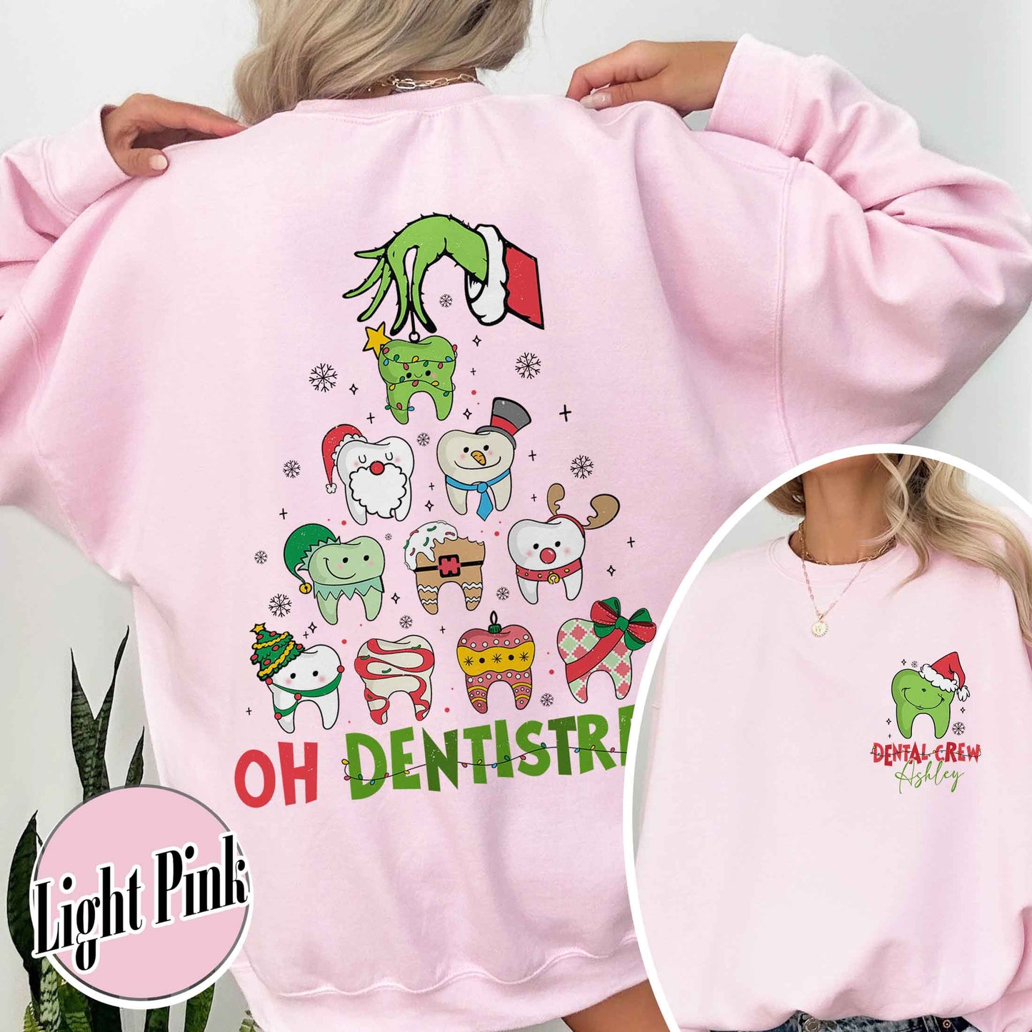 Dental Christmas Tree Sweatshirt,Funny Christmas Teeth Shirt,Funny Christmas Teeth,Christmas Teeth Dentist Shirt,Gift For Dentist On Christmas