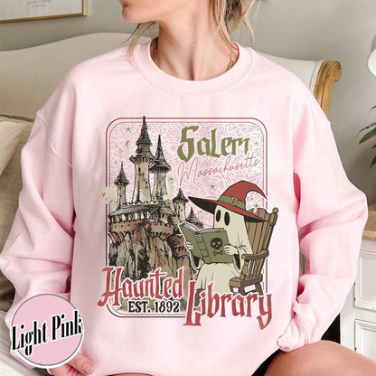 Halloween Book Lover Sweatshirt, the Haunted Library Sweatshirt, Salem Book Club Sweatshirt